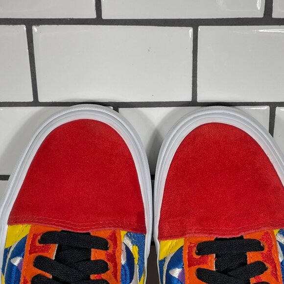 Vans Old Skool Mens Size 6.5 Shoes Multicolor Suede Canvas Statement Sneakers - Picture 8 of 15
